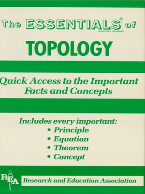 cover image of Topology Essentials